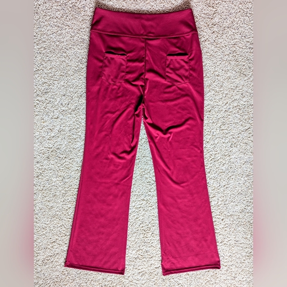 NWOT XL Yoga Stretch Pants 2 front & back pockets, Red - Picture 3 of 6